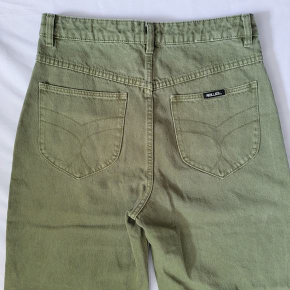 Rolla's Green High Rise Wide Leg Jeans Size 29 - Picture 6 of 6